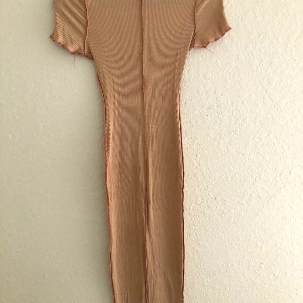 Long tan dress